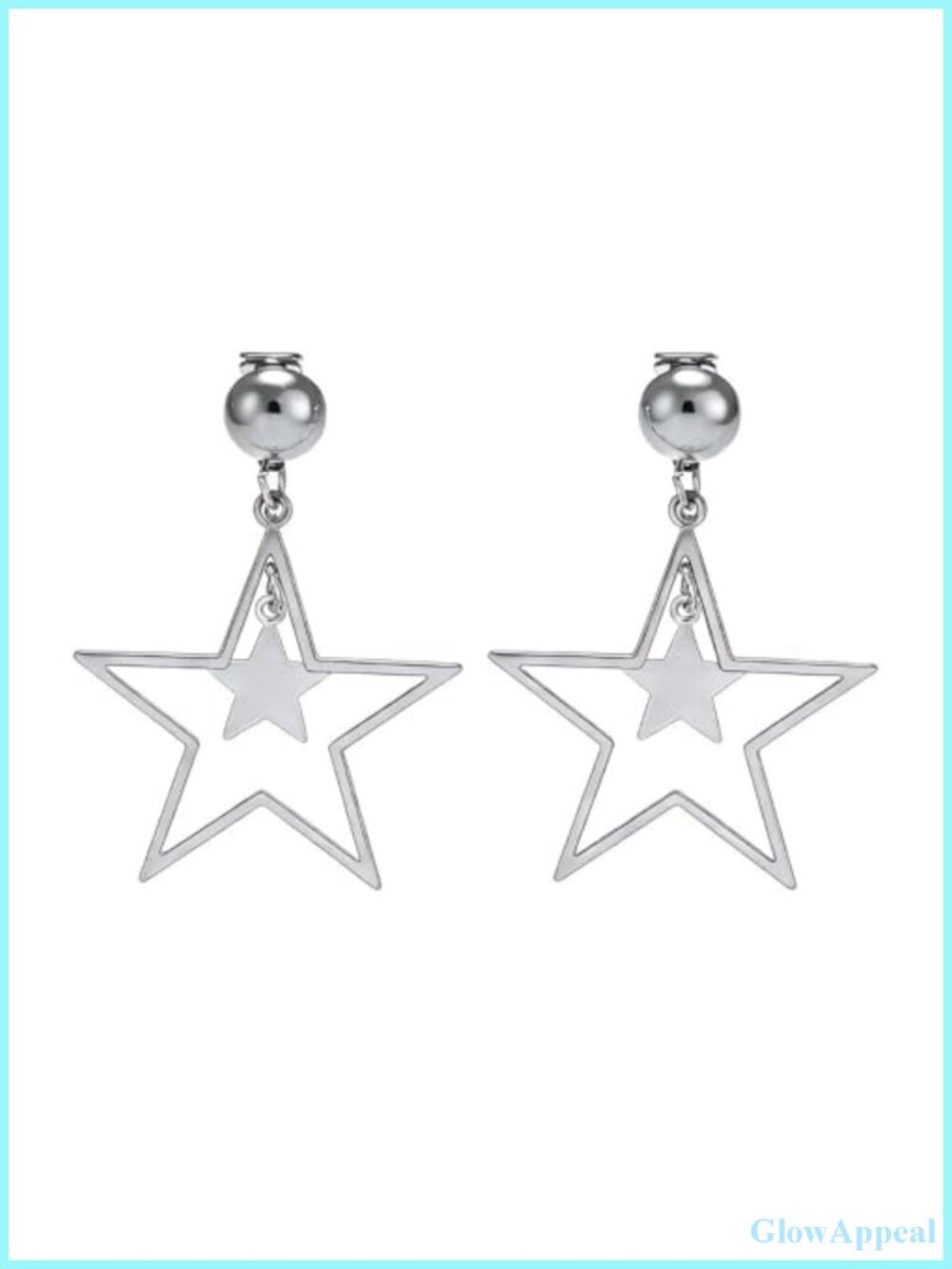 Star Dangle Clip On Earrings Non Piercing Y2K Women Gift